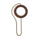 Scandinavian design magnifier wood and brass
