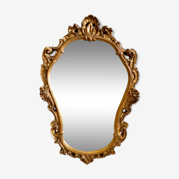 Vintage mirror golden shell 95x64