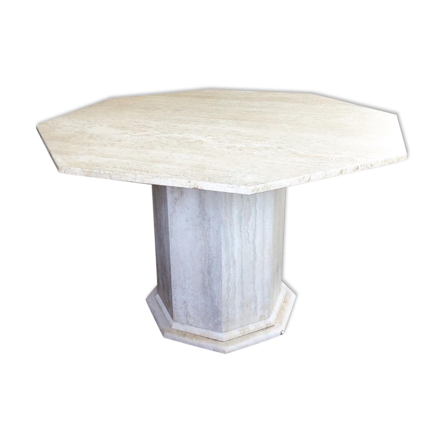 Travertine dining table