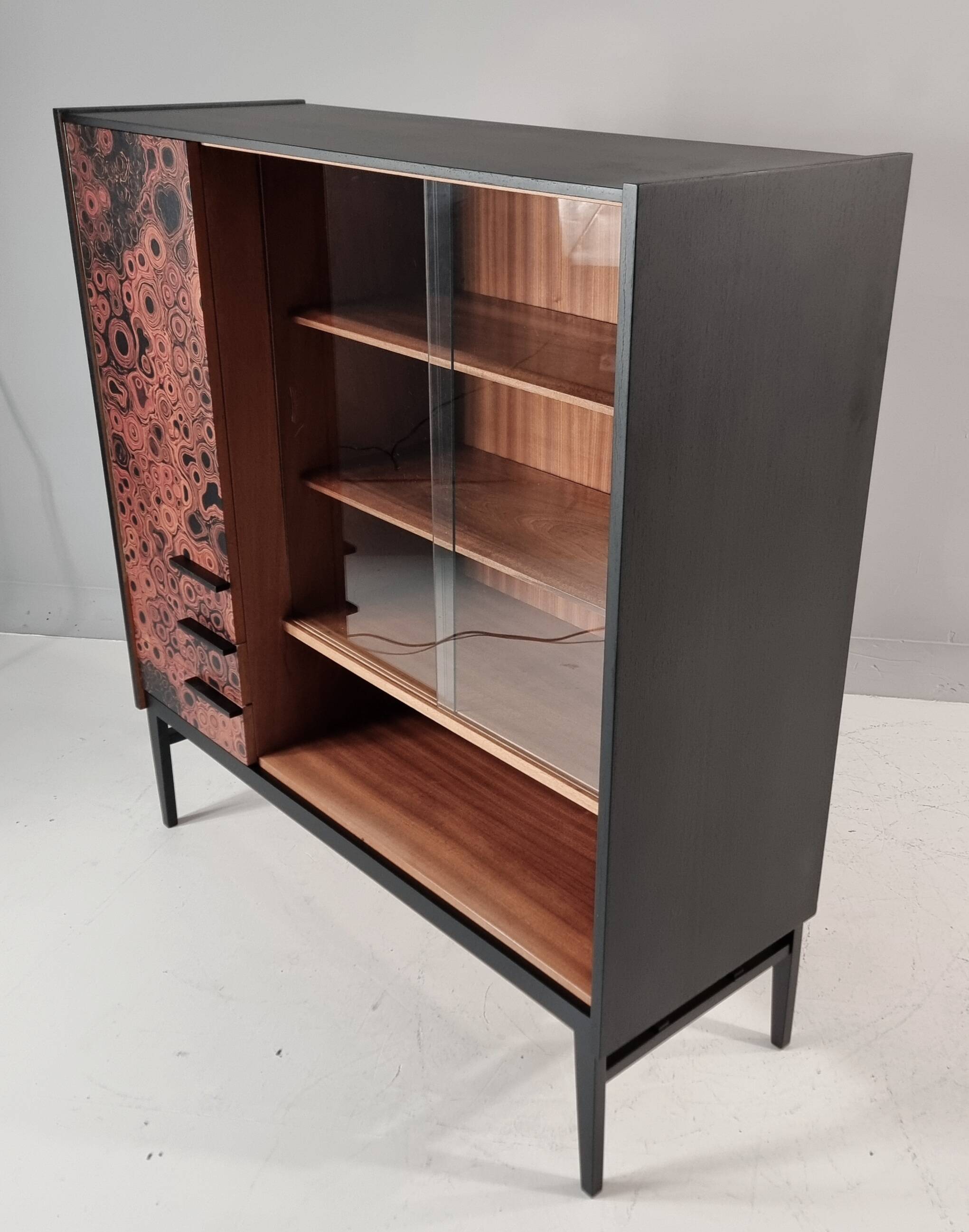 Vintage Brown Display Cabinet, 1970s