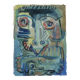 Mixed technique Art brut signed Kabian (Jean-Baptiste) 50X65 cm - 19.68X25