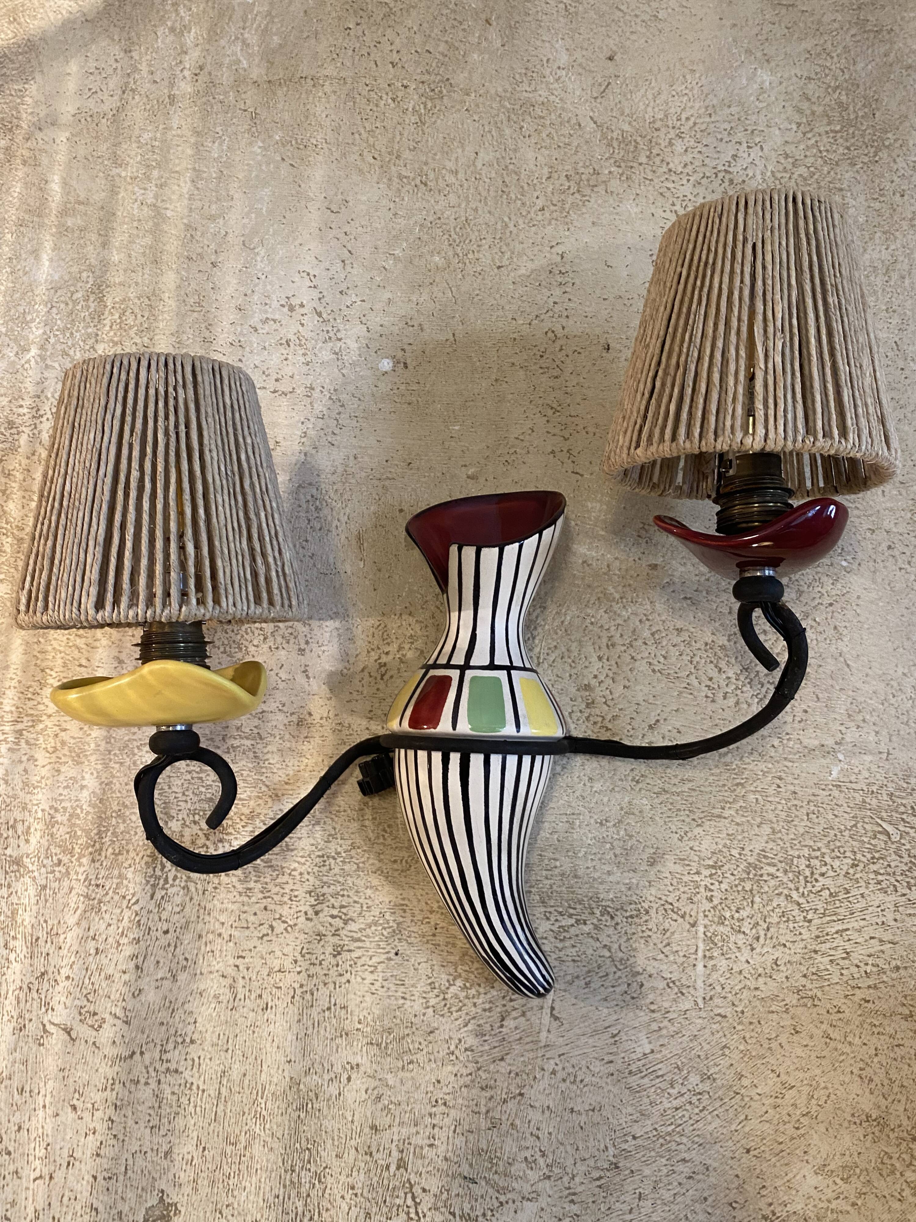 Vintage ceramic wall lights
