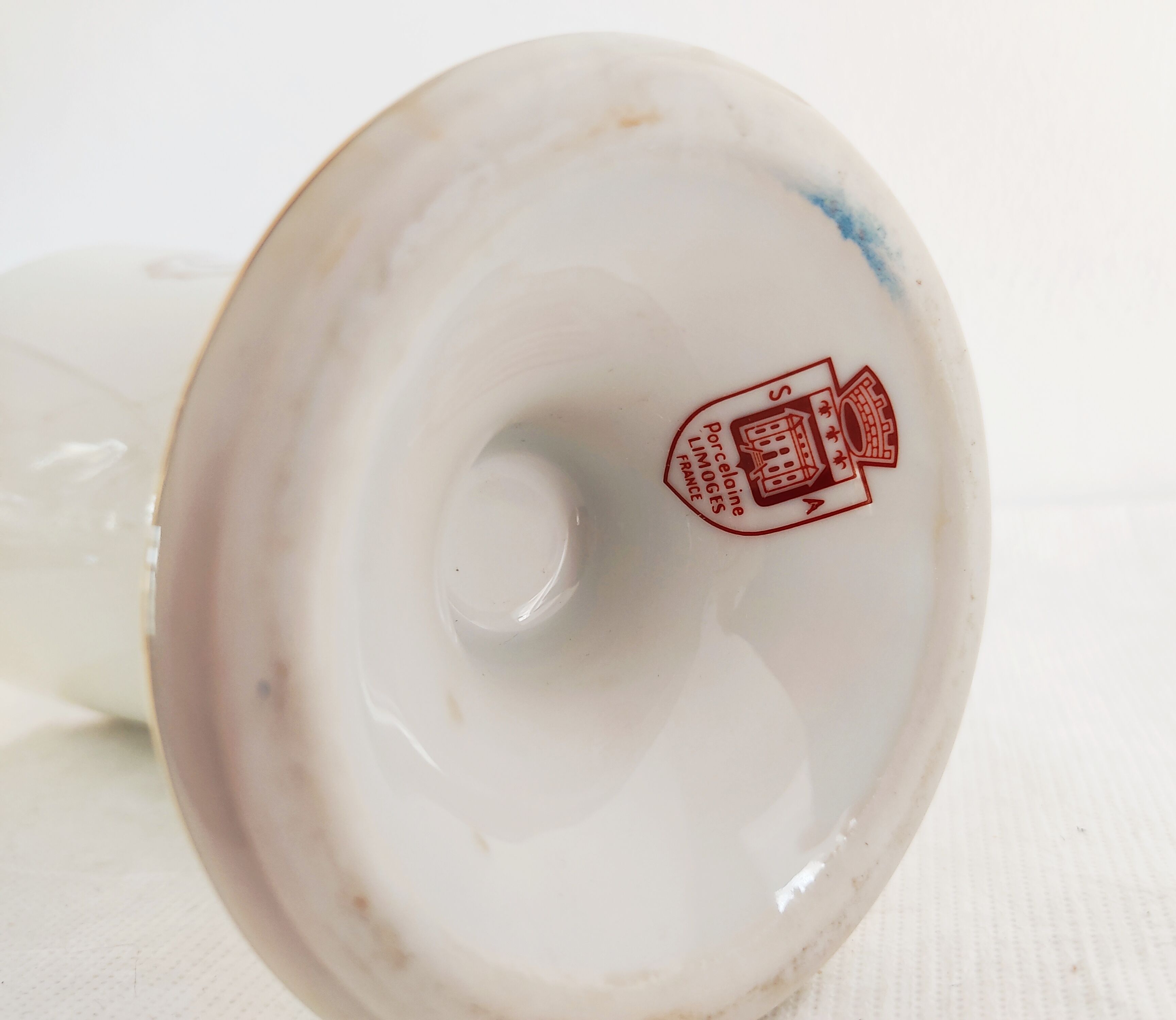 Limoges porcelain cone vase