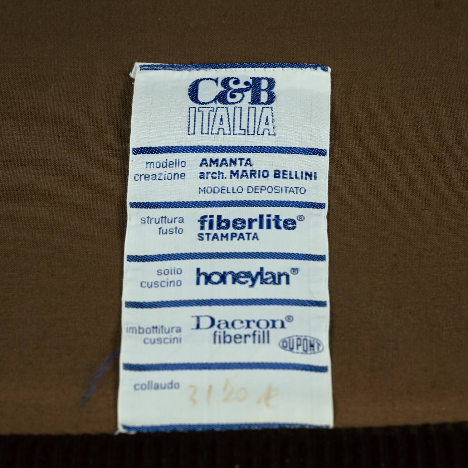 2 Mario Bellini for C&B Italia Modular 'Amanta' Seating Elements in Brown