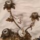 pair of wall lights brass bronze 1900 to 30 pink porcelain 45x28