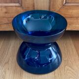 Vase diabolo en verre bleu XL Anne Nilsson pour Ikea