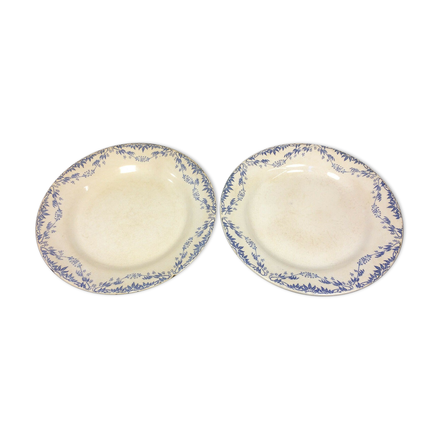 Lot 2 old plates Creil - Montereau model Mireille