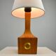 Lampe de table, teck et laiton, années 1960, Suède