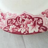 Assiettes plates anciennes faïence de Lunéville KG modèle " Lierre ".