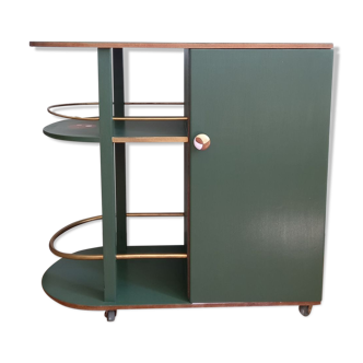 Mini bar artdeco sur roulette