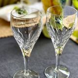 2 stemmed glasses from the Lorraine crystal factory