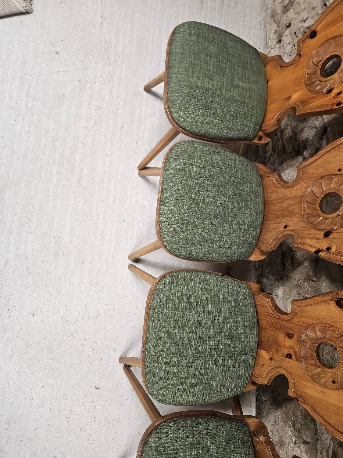 Lot 4 chaises auberge bistrot 1970"