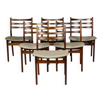 Set of 6 Danish chairs in rosewood.