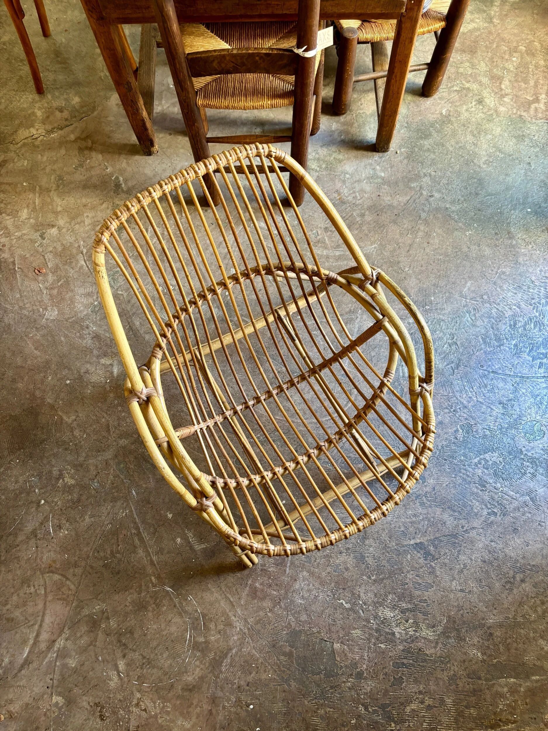 1960s rattan armchair no. 1