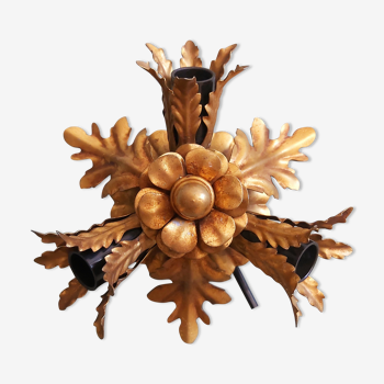 Wall lamp/ceiling lamp in gilded metal, Banci Firenze, 70s