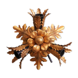 Wall lamp/ceiling lamp in gilded metal, Banci Firenze, 70s