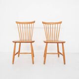 Pastoe style spindle back dining chairs,The Netherlands 1950's