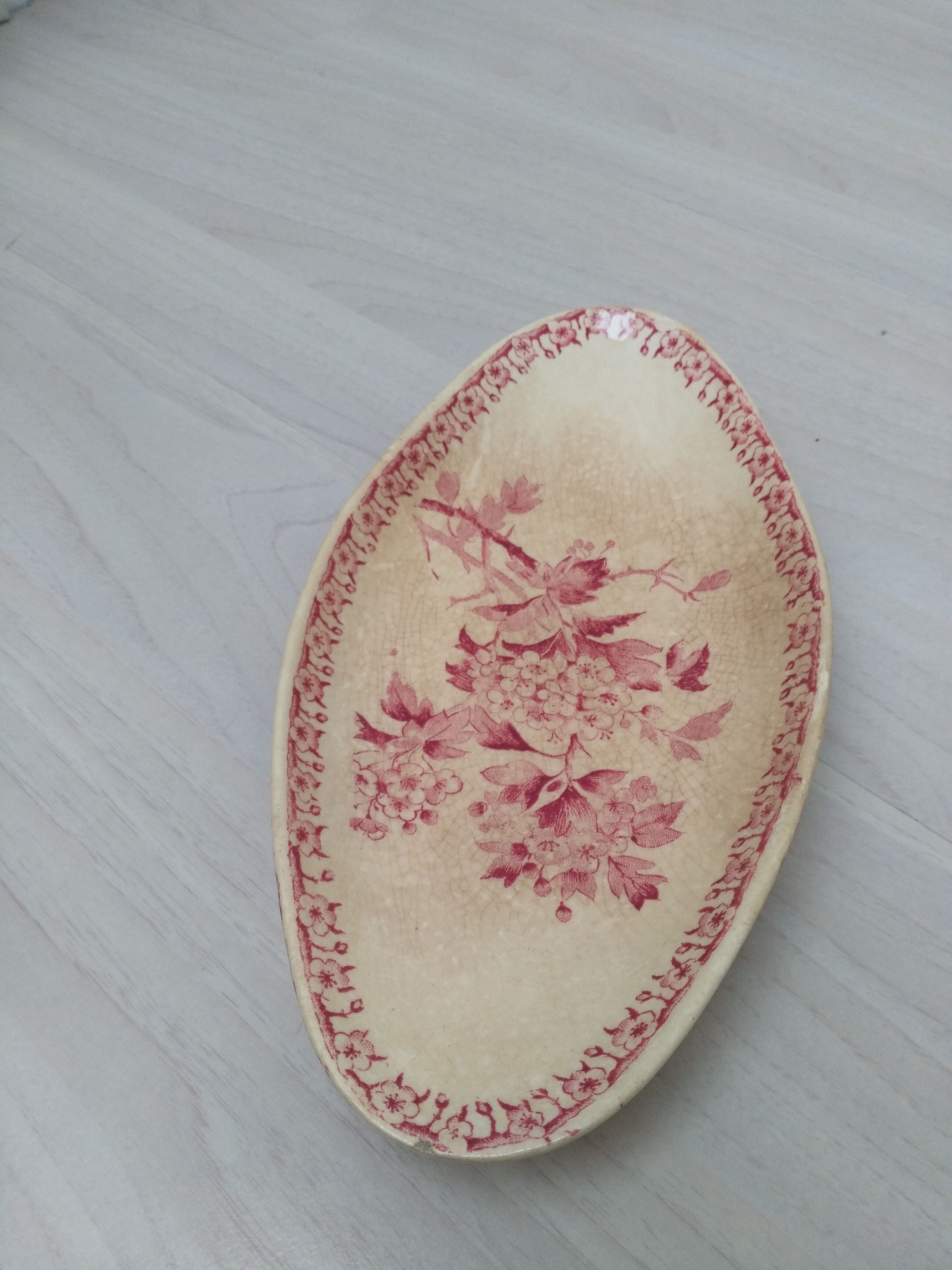 Ravier in iron earth of Gien model Pink hawthorn