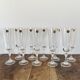 10 Auteuil champagne flutes in vintage Arques crystal
