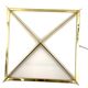 Golden brass Pyramidal table lamp, Christos, Italy 1970