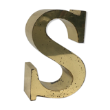 Brass sign letter S