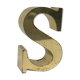 Brass sign letter S