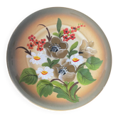 Vintage Tułowice Polish Porcelit Floral Wall Plate – Hand Painted 1960