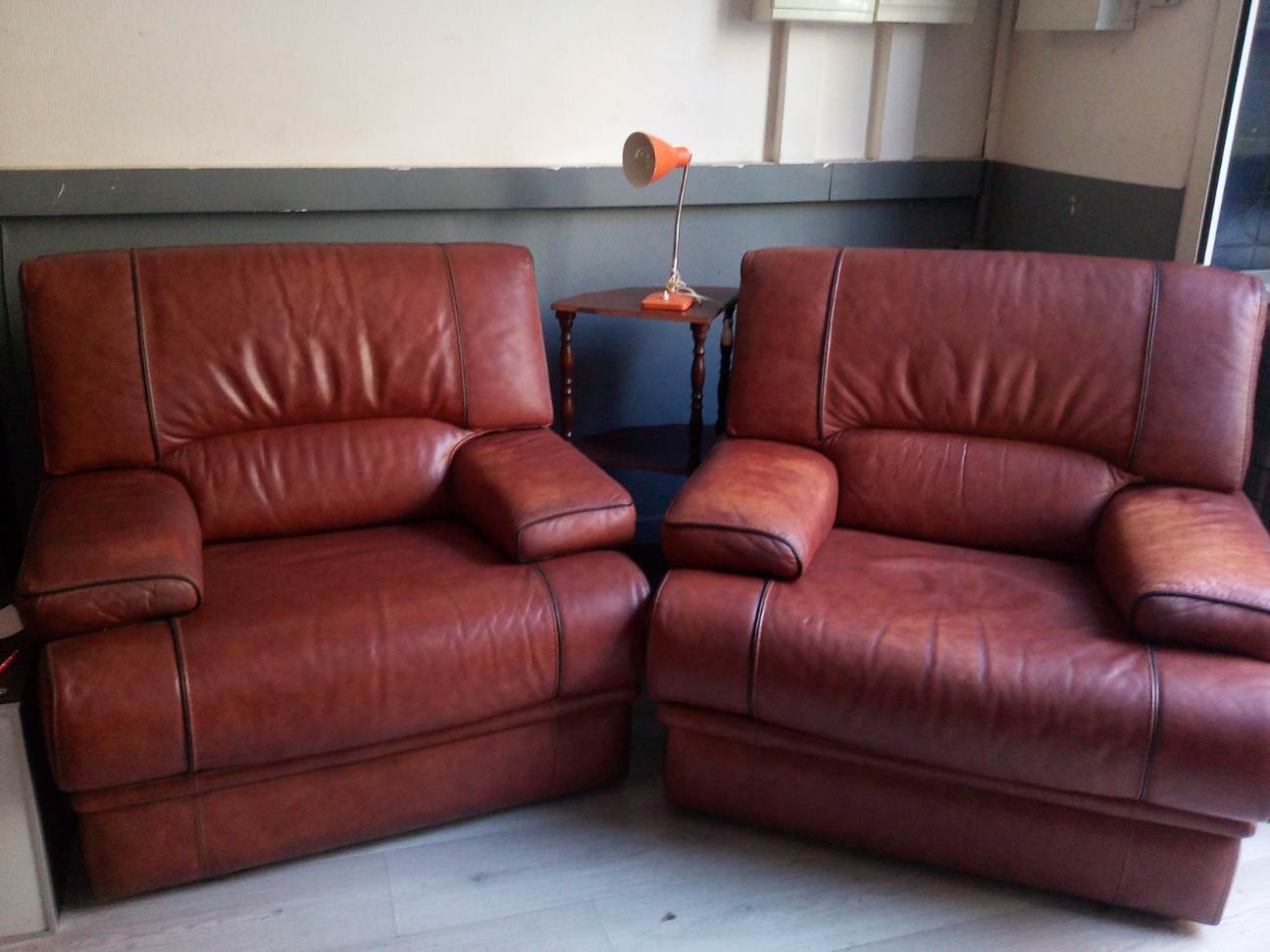 Buffalo leather armchairs