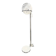 Italian Chrome Floor Lamp Glass Globe, Lenci Style, 1970s
