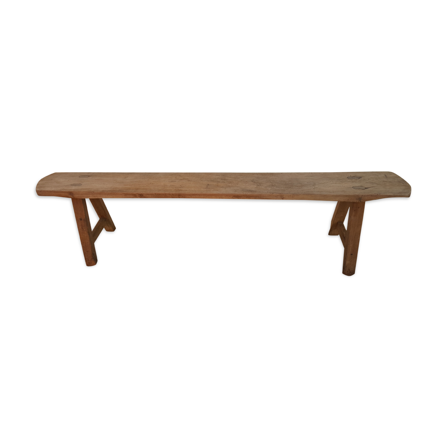 Natural wood farm bench