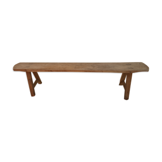 Natural wood farm bench