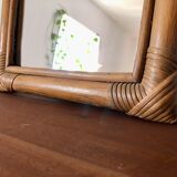 Curved bamboo mirror 1970