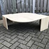 Beige marble coffee table by Roche Bobois, 1970s