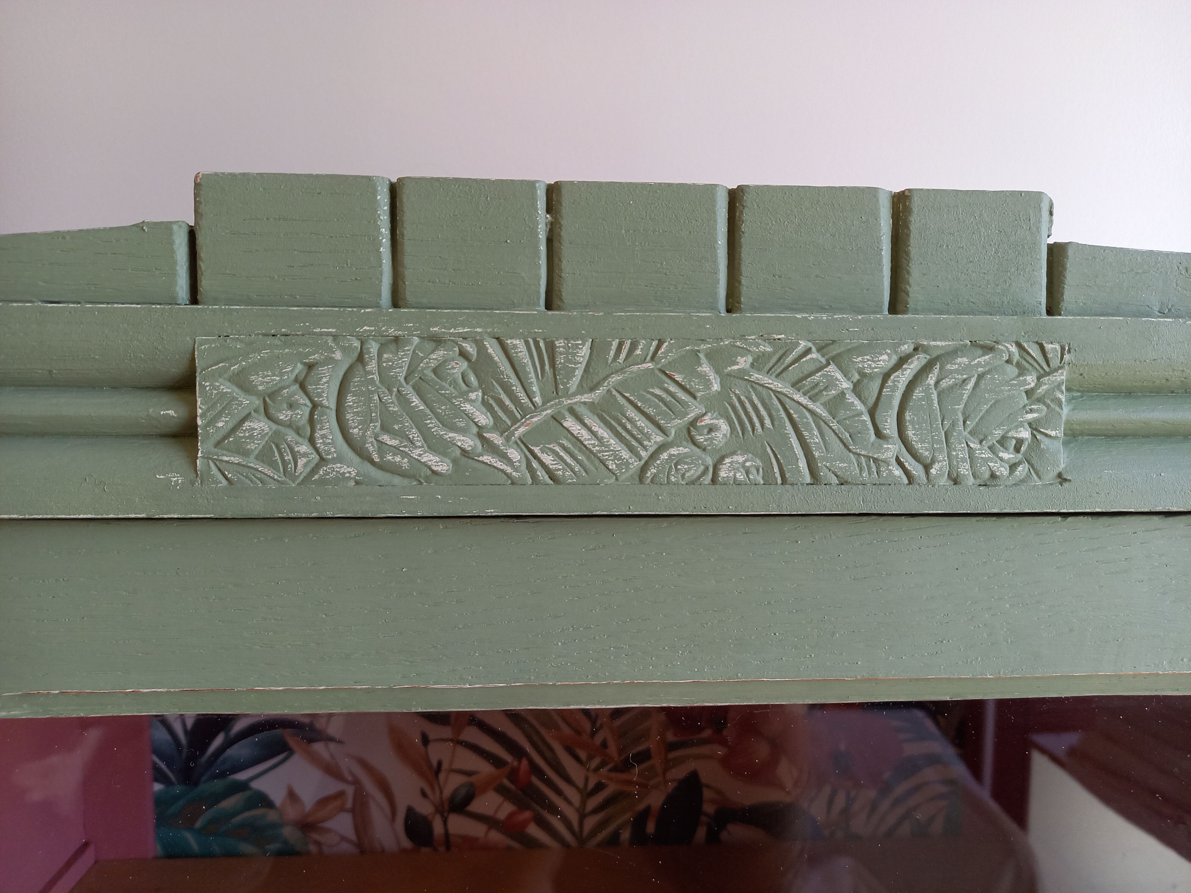 Patinated Art Deco style showcase