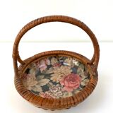 Rattan storage basket from the 50s/60s