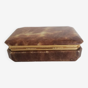 Old brown alabaster box