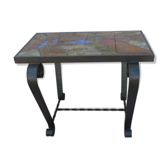 Table console basse de designer estampillé style art déco