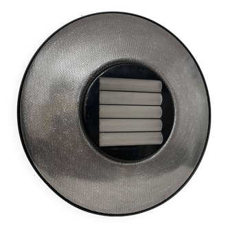Ceiling light, metal and glass wall light, 1980