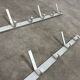 70s design aluminum wall coat rack, 21 hooks
