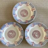 3 Longwy dessert plates.