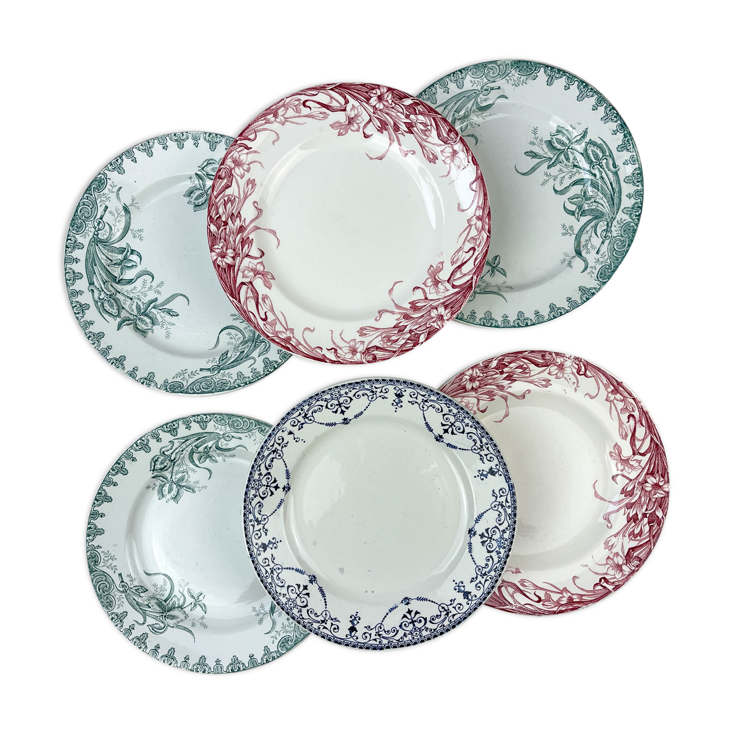 6 flat plates Earth of iron mismatched