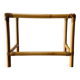 Vintage bamboo and smoked glass side table - end table