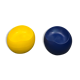 Paire de ball chairs yellow & blue