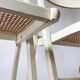 Pair folding chairs caning