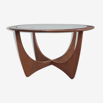 G-Plan glass teak circular coffee table