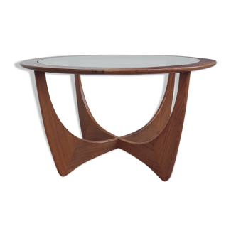 G-Plan glass teak circular coffee table