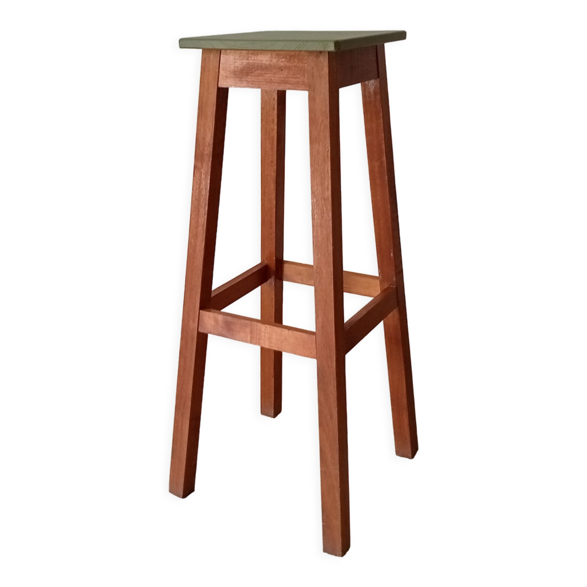 Vintage solid wood high stool