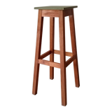 Vintage solid wood high stool