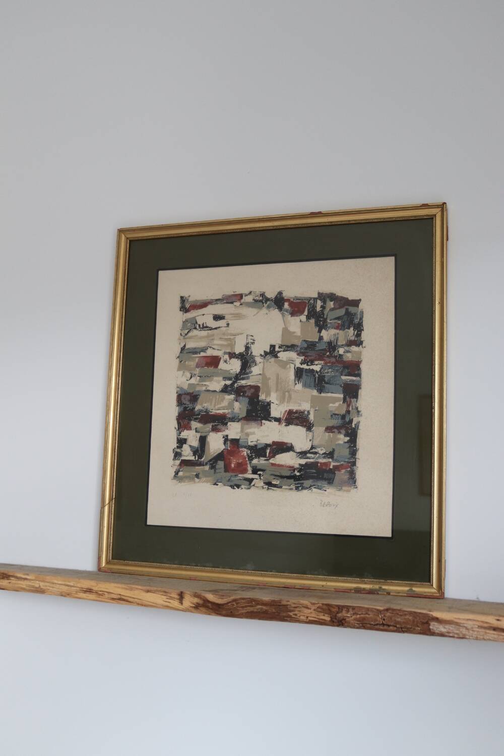 Vintage abstract painting signed Bepoix beaux art brest