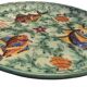 Cerart Monaco Round Plate on Small Foot Enamelled Ceramic circa 1950